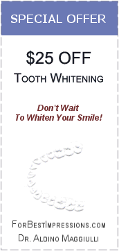 Coupon: 25% off laser teeth whitening or bleaching. Also ask us about Lumineers, veneers, and othe cosmetic dentistry